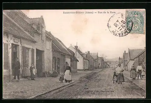 AK Barenton-Bugny, Rue de la Gare