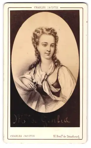 Fotografie Ch. Jacotin, Paris, Portrait Comtess Madame de Genlis, Erzieherin der Kinder Louis-Philippe II. von Orleans