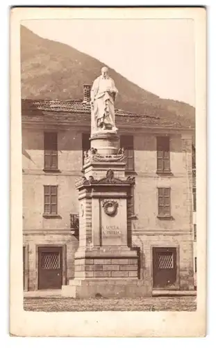 Fotografie Nessi, Como, Ansicht Como, Denkmal Alessandro Volta auf dem Piazza Volta