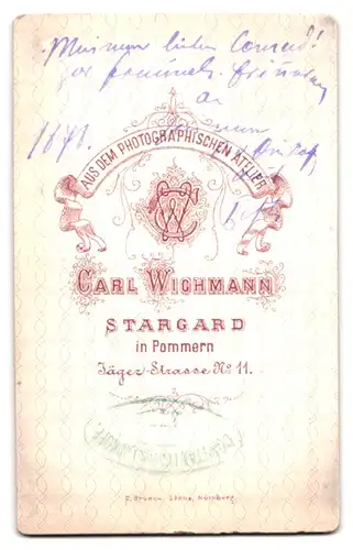 Fotografie Carl Wichmann, Stargard, Portrait Graf Dimitrij Ornikoff in Uniform