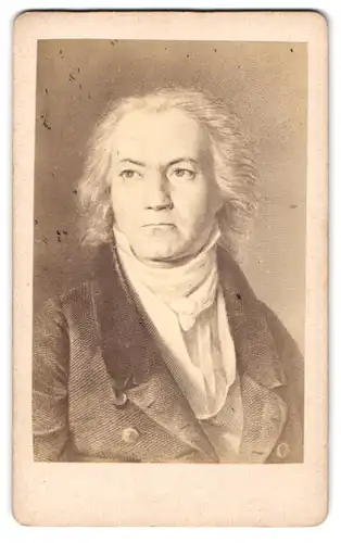 Fotografie unbekannter Fotograf und Ort, Portrait Ludwig van Beethoven