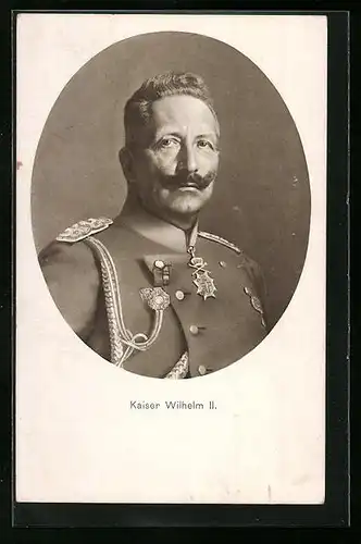 AK Portrait von Kaiser Wilhelm II. in Uniform