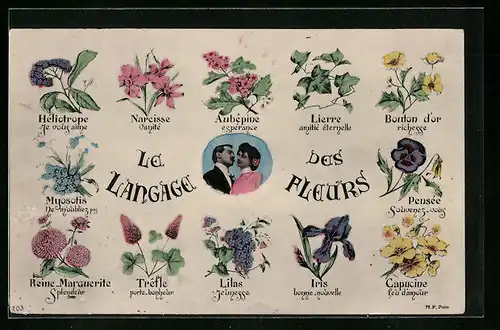 AK Blumen und deren Bedeutung, Blumensprache
