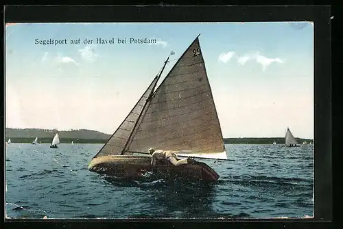 AK Segelsport auf der Havel bei Potsdam