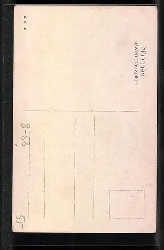 AK München, Ansicht des Löwenbräukellers