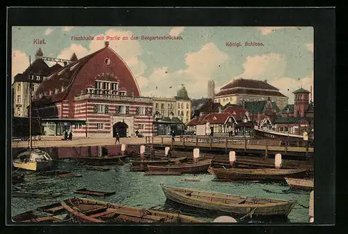 AK Kiel, Fischhalle mit Partie an den Seegartenbrücken