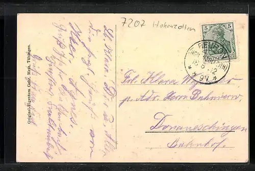 AK Beuron, Waldidylle mit Ochsengespann