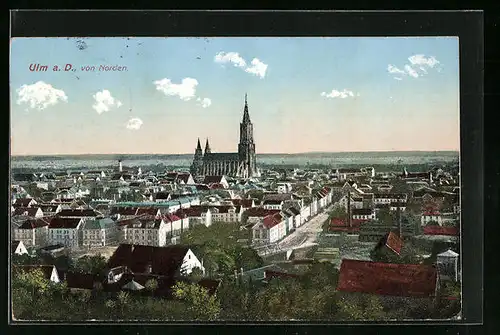 AK Ulm a. D., Teilansicht mit Münster