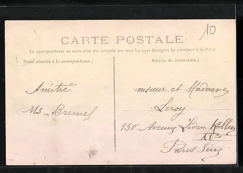 AK Denain, Rue de la Station et Place Gambetta