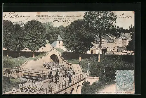 AK Landrecies, Viaduc reliant la Ville haute à la Ville basse