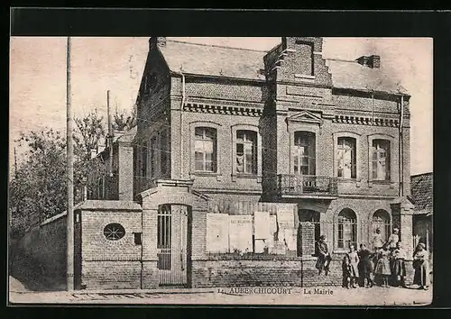 AK Auber Chicourt, La Mairie