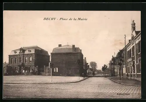 AK Dechy, Place de la Mairie