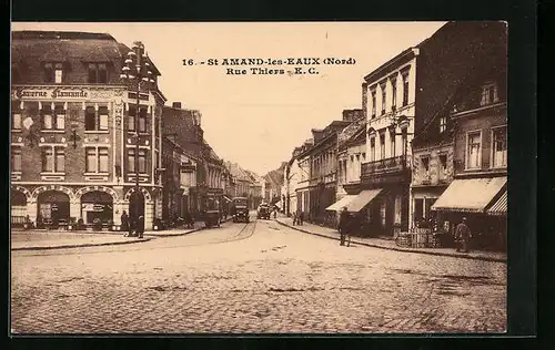AK Saint-Amand-les-Eaux, Rue Thiers