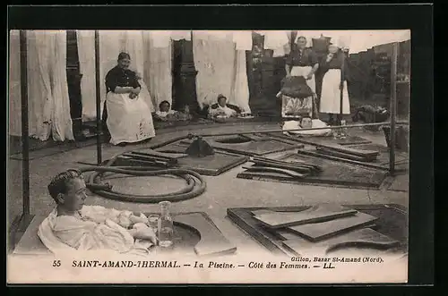 AK Saint-Amand-Thermal, La Piscine, Coté des Femmes