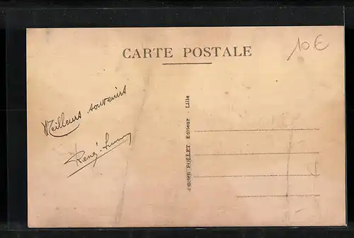 AK Somain, La Mairie et l`Eglise