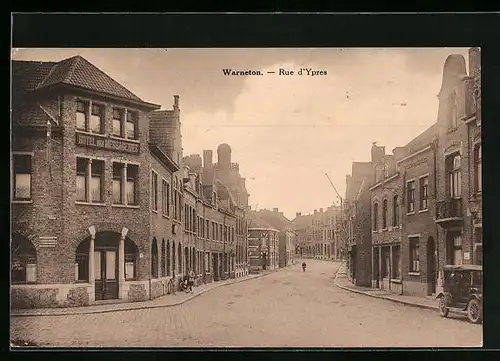 AK Warneton, Rue d`Ypres