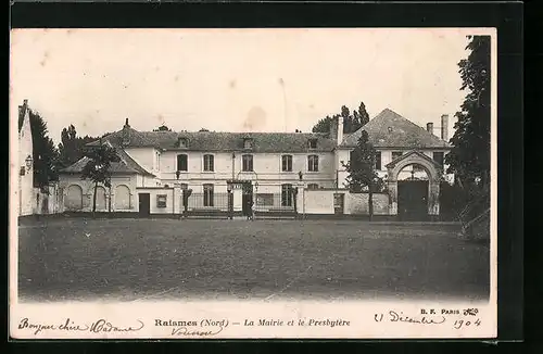 AK Raismes, La Mairie et le Presbytère