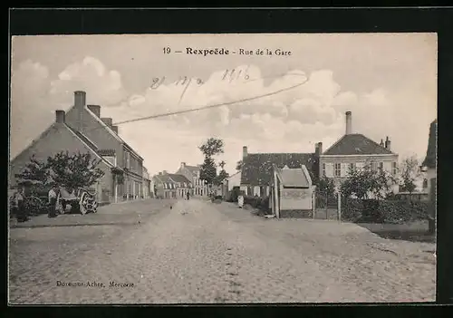 AK Rexpoede, Rue de la Gare
