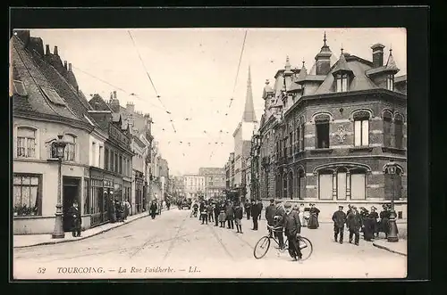 AK Tourcoing, La Rue Faidherbe
