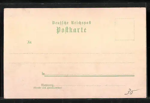 Lithographie Düsseldorf, Denkmal vor dem Ständehaus, Joharniskirche, Neue Rheinbrücke