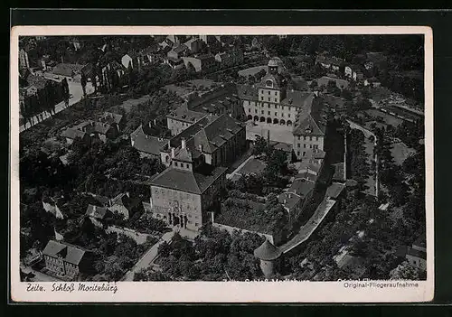 AK Zeitz, Fliegeraufnahme vom Schloss Moritzburg