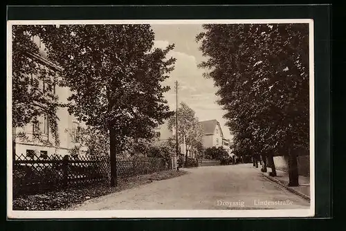 AK Droyssig, Blick in Lindenstrasse