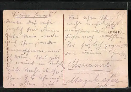 AK Linz a. D., Landstrasse mit Strassenbahn