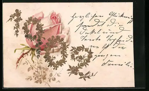 Präge-AK Jahreszahl 1902 aus Rosen