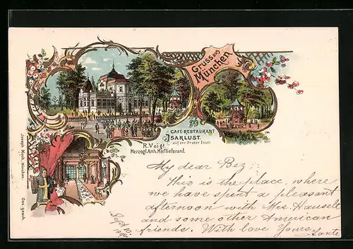 Lithographie München, Cafe-Restaurant Isarlust