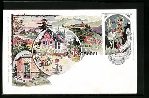 Künstler-AK Königswinter, Hotel Rosenau
