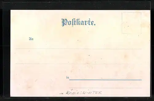 Künstler-AK Königswinter, Hotel Rosenau