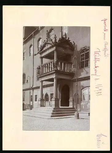 Fotografie Brück & Sohn Meissen, Ansicht Wittenberg, Rathaus - Portal