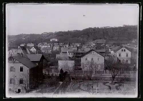 Fotografie Brück & Sohn Meissen, Ansicht Radebeul-Oberlössnitz, Blick über die Häuser der Ortschaft