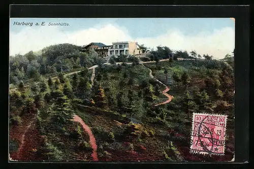 AK Hausbruch / Harburg, Sennhütte in der Lüneburger Heide