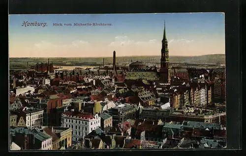 AK Hamburg-Neustadt, Blick vom Michaelis-Kirchturm