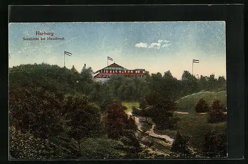 AK Hamburg-Hausbruch, Sennhütte bei Hausbruch