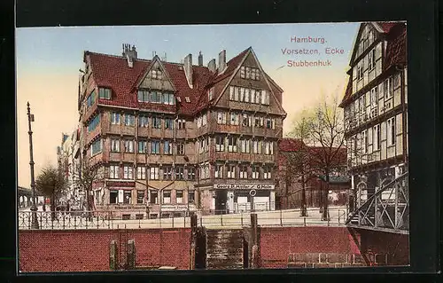 AK Hamburg-Neustadt, Vorsetzen, Ecke Stubbenhuk mit Restaurant Old Commercial Room