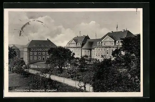 AK Egendorf, Thüringische Staatsschule aus der Vogelschau