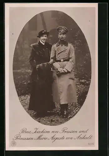 AK Prinz Joachim von Preussen und Prinzessin Marie Auguste von Anhalt