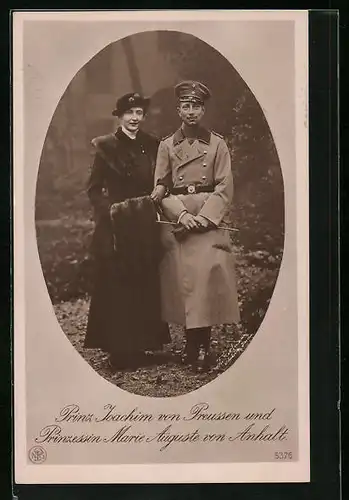 AK Prinz Joachim von Preussen und Prinzessin Marie Auguste von Anhalt