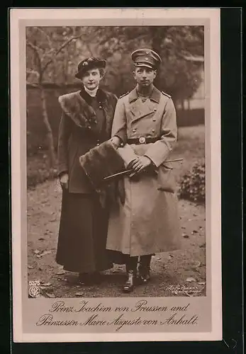 AK Prinz Joachim von Preussen und Prinzessin Marie Auguste von Anhalt