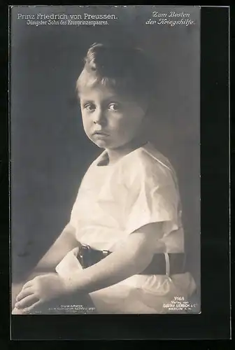 AK Prinz Friedrich von Preussen, Jüngster Sohn des Kronprinzenpaares