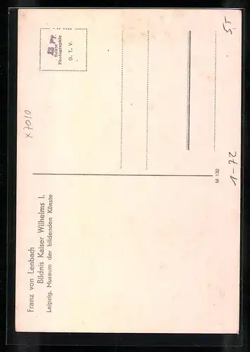 Künstler-AK Bildnis von Kaiser Wilhelm I.