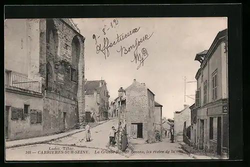 AK Carrieres-sur-Seine, La Grande Rue de Bezons