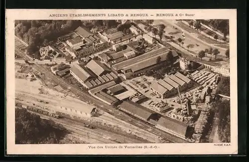 AK Versailles, Anciens Etablissements Libaud & Renoux, Vue des Usines de Versailles