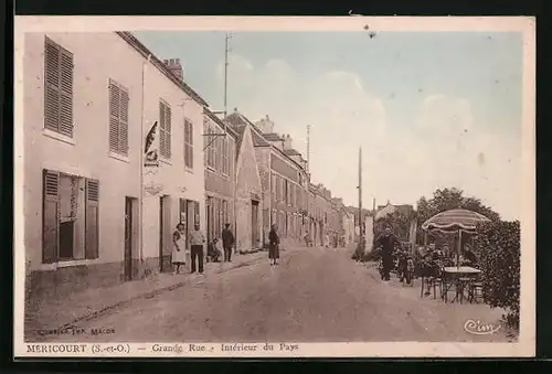 AK Méricourt, Grande Rue, Intérieur du Pays