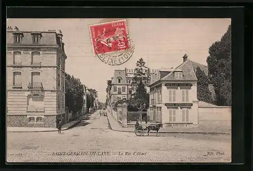 AK Saint-Germain-en-Laye, La Rue d`Alsace