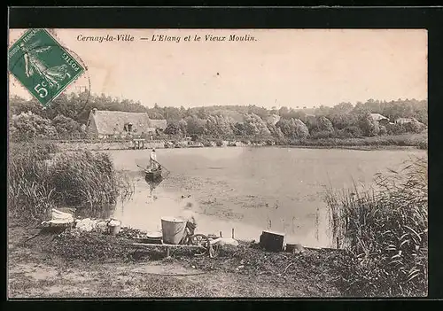 AK Cernay-la-Ville, L`Etang et le Vieux Moulin