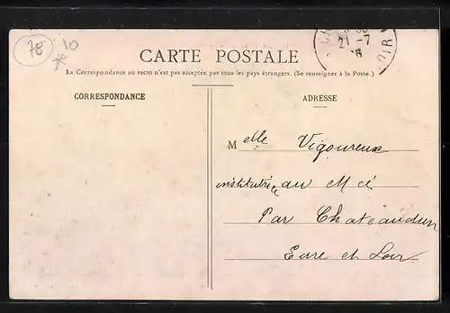 AK Houdin, La Rue d`Epernon le jour du Marché