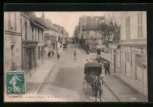 AK Le Vésinet, La Rue de l`Eglise